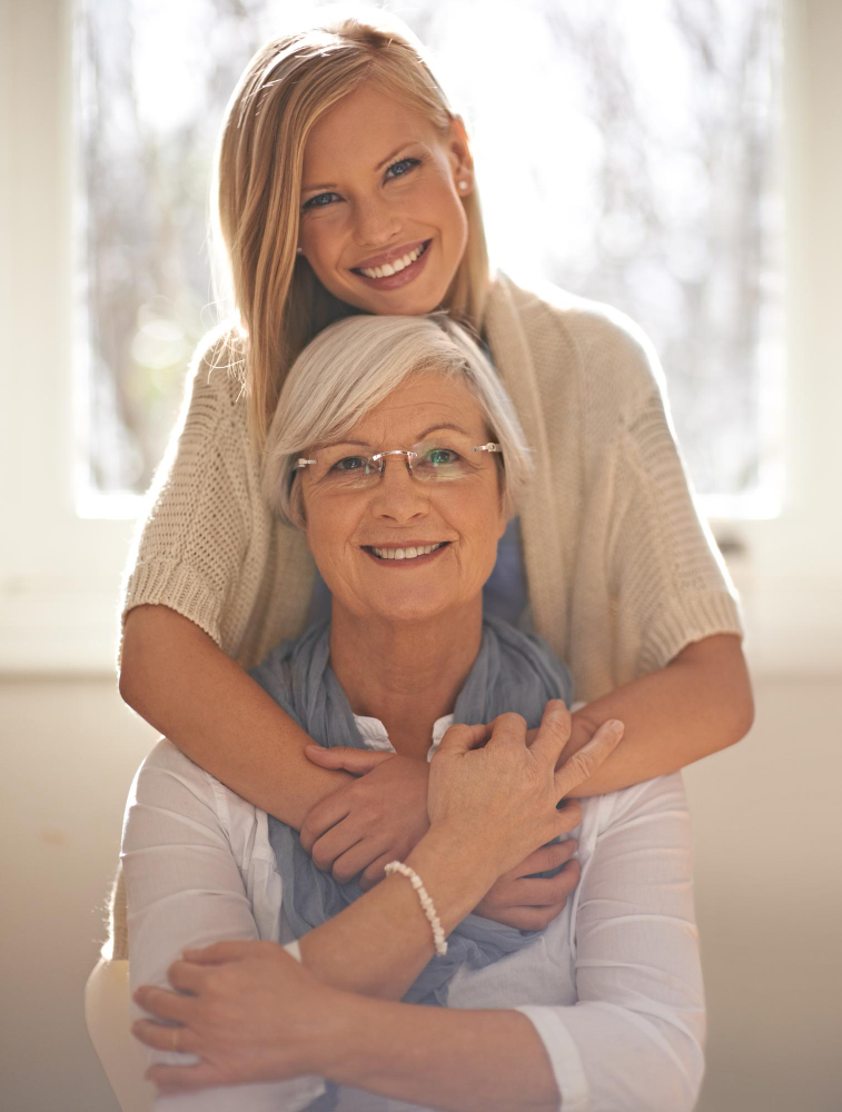 Senior family at home — Denise and Helen case study.